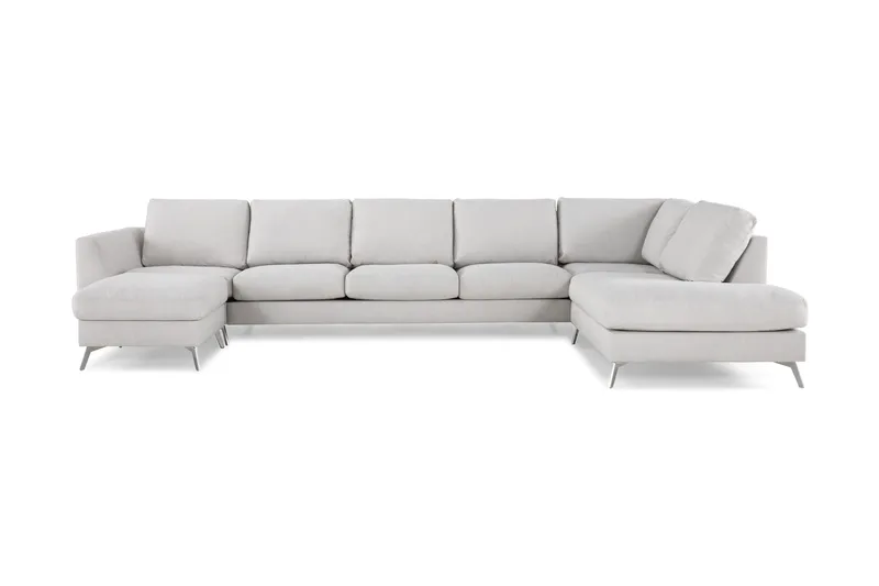 Ocean Lyx U-sofa med Sjeselong Høyre, Linbeige