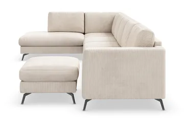 Ocean Lyx U-sofa med Sjeselong Venstre - Beige - Møbler - Sofaer - U-sofa