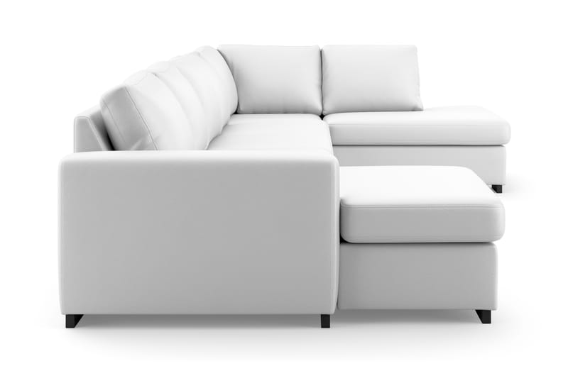 U-sofa Ohio Large med Divan Venstre Kunstlær - Hvit - Skinnsofaer - U-sofa