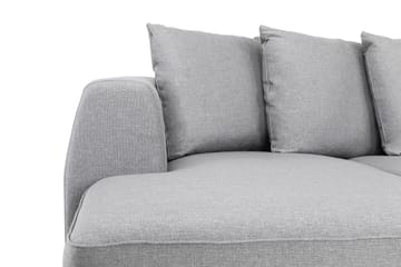 Optus 4-seters Høyrevendt U-formet Sofa med Divan og Sjeselong i Stoff inkl. Pynteputer - Lys grå - Møbler - Sofaer - U-sofa