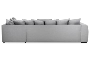 Optus 4-seters Høyrevendt U-formet Sofa med Divan og Sjeselong i Stoff inkl. Pynteputer - Lys grå - Møbler - Sofaer - U-sofa