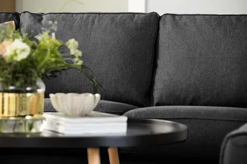 Optus 4-seters Høyrevendt U-formet Sofa med Divan og Sjeselong i Stoff - Mørk grå - Møbler - Sofaer - Sofaer med sjeselong - 4 seters sofa med divan