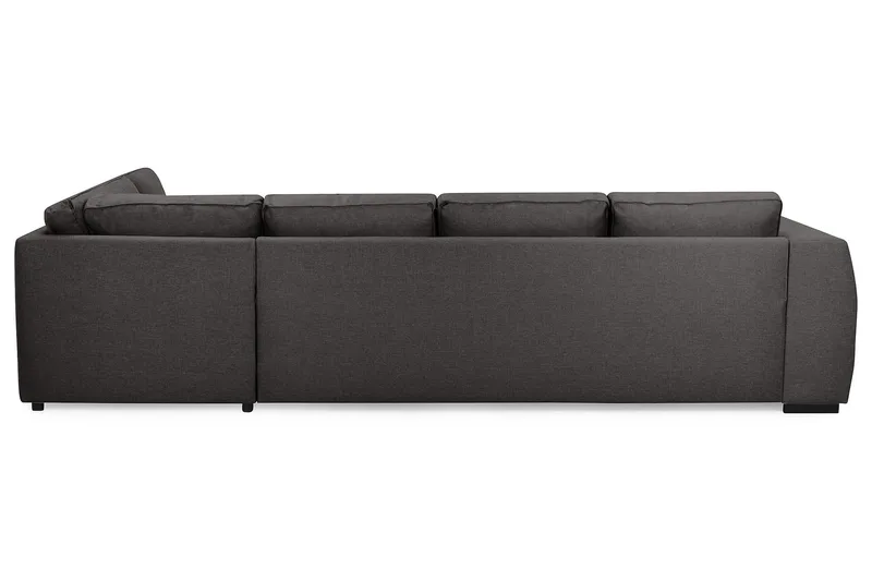Optus 4-seters Høyrevendt U-formet Sofa med Divan og Sjeselong i Stoff - Mørk grå - Møbler - Sofaer - Sofaer med sjeselong - 4 seters sofa med divan