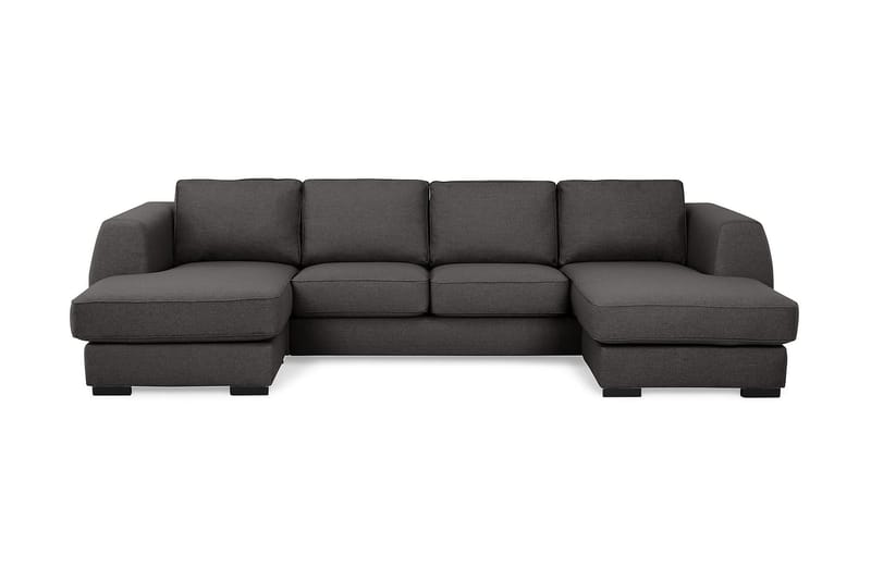 Optus 4-seters U-formet Sofa med Dobbeldivan i Stoff - Mørk grå - Møbler - Sofaer - U-sofa