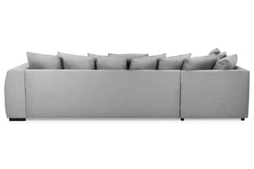 Optus 4-seters Venstrevendt U-formet Sofa med Divan og Sjeselong i Stoff inkl. Pynteputer - Lys grå - Møbler - Sofaer - U-sofa