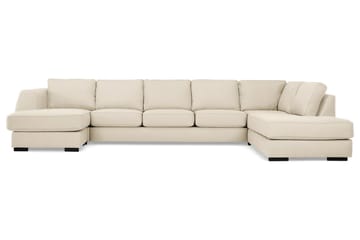 Optus 6-seters Høyrevendt U-formet Large Sofa med Divan og Sjeselong i Stoff - Beige - Møbler - Sofaer - U-sofa