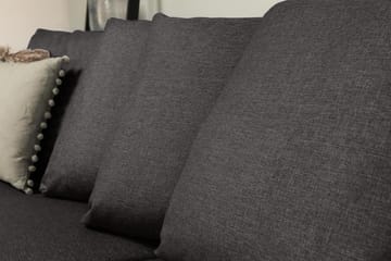 Optus 6-seters Høyrevendt U-formet Large Sofa med Divan og Sjeselong i Stoff inkl. Pynteputer - Mørk grå - Møbler - Sofaer - U-sofa