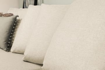 Optus 6-seters Høyrevendt U-formet Large Sofa med Divan og Sjeselong i Stoff inkl. Pynteputer - Beige - Møbler - Sofaer - U-sofa