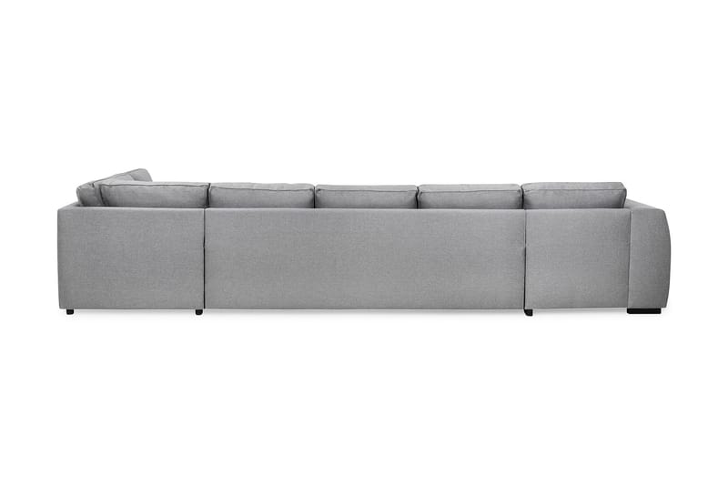 Optus 6-seters Høyrevendt U-formet Large Sofa med Divan og Sjeselong i Stoff - Lys grå - Møbler - Sofaer - U-sofa