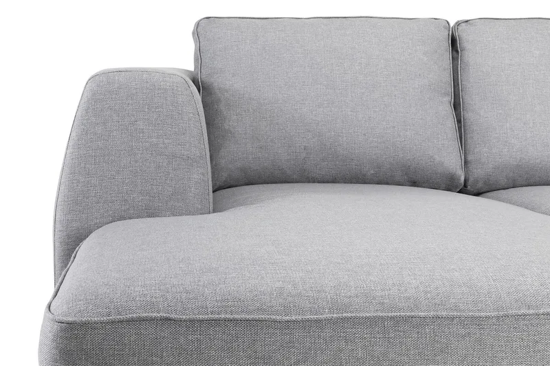 Optus 6-seters Høyrevendt U-formet Large Sofa med Divan og Sjeselong i Stoff - Lys grå - Møbler - Sofaer - U-sofa