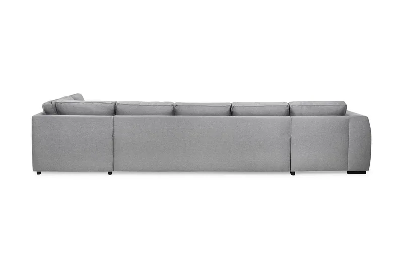 Optus 6-seters Høyrevendt U-formet Large Sofa med Divan og Sjeselong i Stoff - Lys grå - Møbler - Sofaer - U-sofa