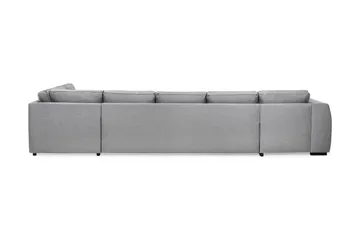 Optus 6-seters Høyrevendt U-formet Large Sofa med Divan og Sjeselong i Stoff - Lys grå - Møbler - Sofaer - U-sofa