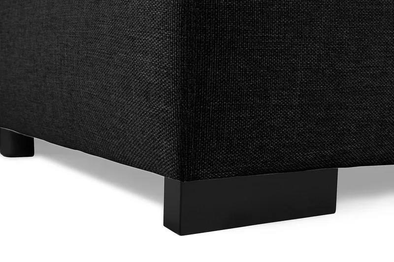 Optus 6-seters Høyrevendt U-formet Large Sofa med Divan og Sjeselong i Stoff - Svart - Møbler - Sofaer - U-sofa