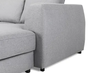 Optus 6-seters Venstrevendt U-formet Large Sofa med Divan og Sjeselong i Stoff - Lys grå - Møbler - Sofaer - U-sofa