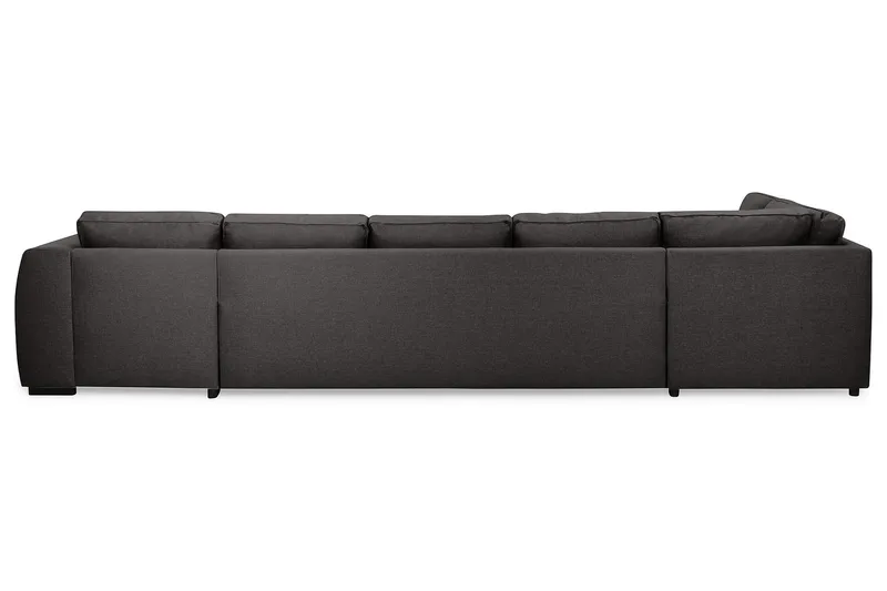 Optus 6-seters Venstrevendt U-formet Large Sofa med Divan og Sjeselong i Stoff - Mørk grå - Møbler - Sofaer - U-sofa