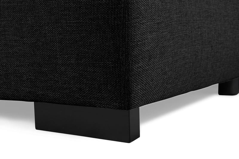 Optus 6-seters Venstrevendt U-formet Large Sofa med Divan og Sjeselong i Stoff - Svart - Møbler - Sofaer - U-sofa