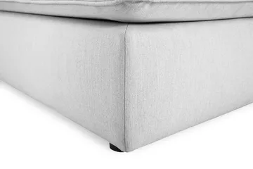 Optus Lyx 4-seters Høyrevendt U-formet Sofa med Divan og Sjeselong i Stoff - Grå - Møbler - Sofaer - U-sofa