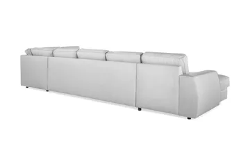 Optus Lyx 6-seters Høyrevendt U-formet Large Sofa med Divan og Sjeselong i Stoff - Grå - Møbler - Sofaer - U-sofa