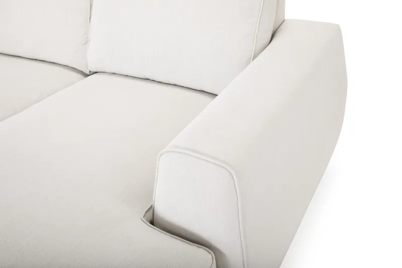 Optus Lyx 6-seters Venstrevendt U-formet Large Sofa med Divan og Sjeselong i Stoff - Lys grå - Møbler - Sofaer - U-sofa