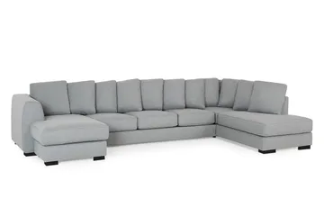 Optus U-sofa Large med Divan Venstre inkl. Konvoluttputer - Lysegrå - Møbler - Sofaer - U-sofa