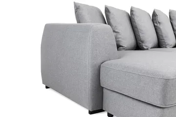 Optus U-sofa Large med Divan Venstre inkl. Konvoluttputer - Lysegrå - Møbler - Sofaer - U-sofa