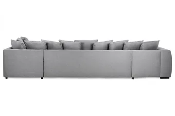 Optus U-sofa Large med Divan Venstre inkl. Konvoluttputer - Lysegrå - Møbler - Sofaer - U-sofa