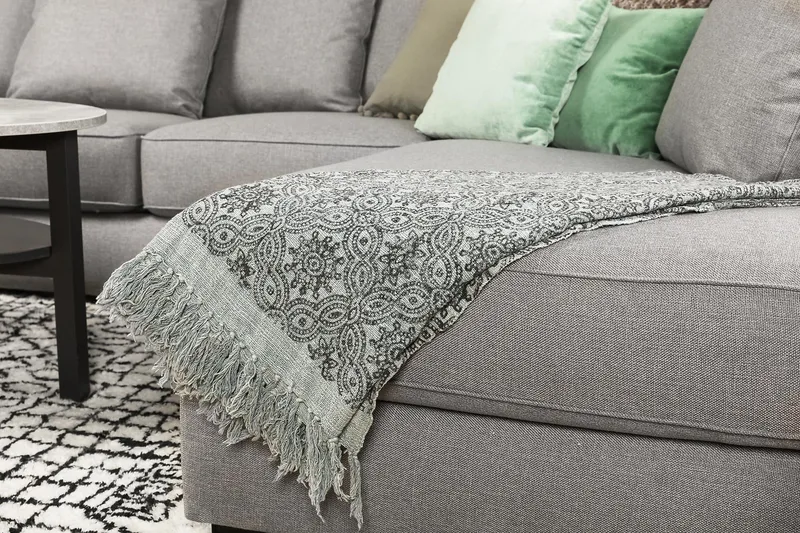 Optus U-sofa Large med Divan Venstre inkl. Konvoluttputer - Lysegrå - Møbler - Sofaer - U-sofa