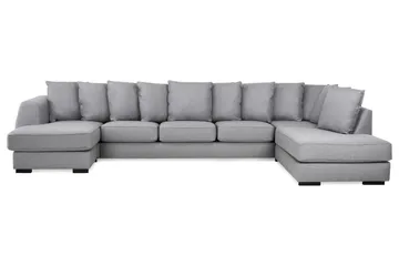 Optus U-sofa Large med Divan Venstre inkl. Konvoluttputer - Lysegrå - Møbler - Sofaer - U-sofa