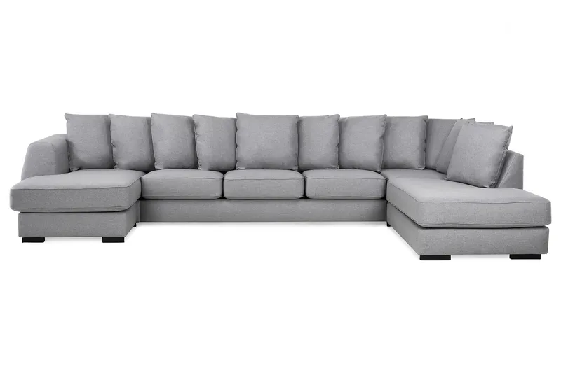 Optus U-sofa Large med Divan Venstre inkl. Konvoluttputer - Lysegrå - Møbler - Sofaer - U-sofa