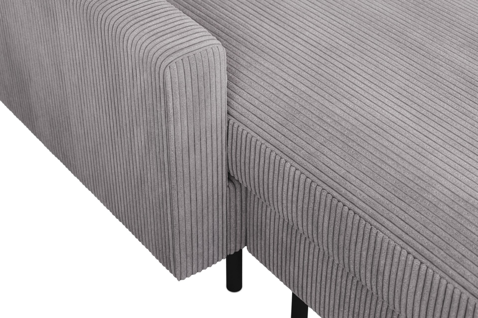 Peppe 4-seters Høyrevendt U-formet Sofa med Divan og Sjeselong i Manchester - Mørk grå - Møbler - Sofaer - U-sofa