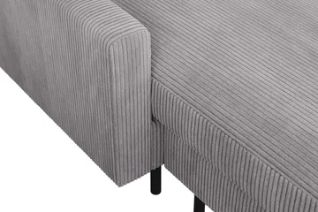 Peppe 4-seters Høyrevendt U-formet Sofa med Divan og Sjeselong i Manchester - Mørk grå - Møbler - Sofaer - U-sofa