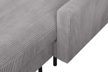 Peppe 4-seters Venstrevendt U-formet Sofa med Divan og Sjeselong i Manchester - Mørk grå - Møbler - Sofaer - U-sofa