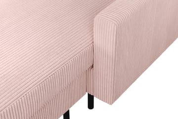 Peppe 4-seters Venstrevendt U-formet Sofa med Divan og Sjeselong i Manchester - Rosa - Møbler - Sofaer - U-sofa
