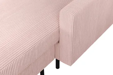 Peppe 4-seters Venstrevendt U-formet Sofa med Divan og Sjeselong i Manchester - Rosa - Møbler - Sofaer - U-sofa