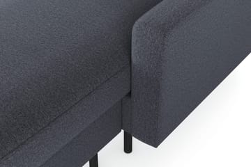 Peppe 4-seters Venstrevendt U-formet Sofa med Divan og Sjeselong i Stoff - Mørk grå - Møbler - Sofaer - U-sofa