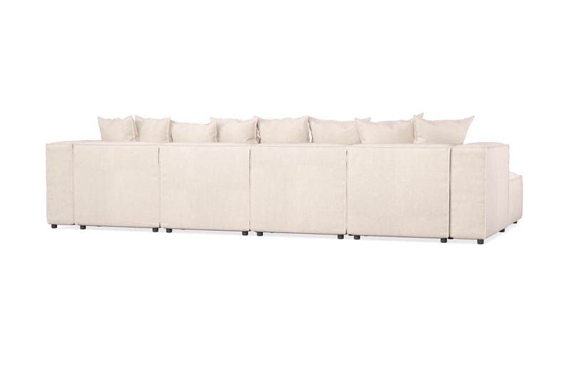 Sofa 5-seters U-Sofa Narender - Beige - U-sofa