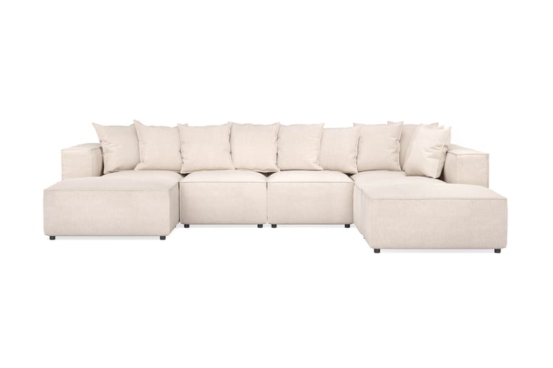 Sofa 5-seters U-Sofa Narender - Beige - U-sofa