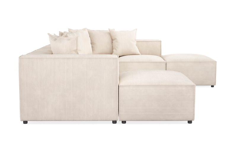 Sofa 5-seters U-Sofa Narender - Beige - U-sofa