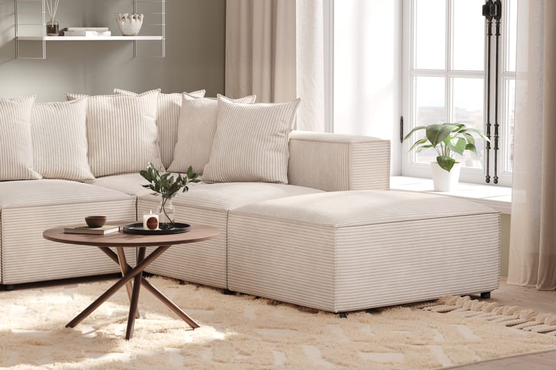 Sofa 5-seters U-Sofa Narender - Beige - U-sofa