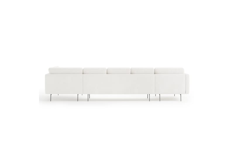 Sofa m. Divan och Sjeselong Samella 6-seters - Hvit - U-sofa