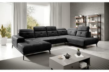 Sofa m. Divan og Sjeselong Hago - Grå - Møbler - Sofaer - U-sofa