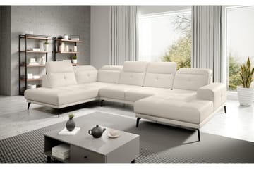 Sofa m. Divan og Sjeselong Hago - Kremhvit - Møbler - Sofaer - U-sofa