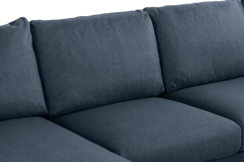 Trend 4-seters Høyrevendt U-formet Sofa med Divan og Sjeselong i Stoff - Blå - Møbler - Sofaer - U-sofa
