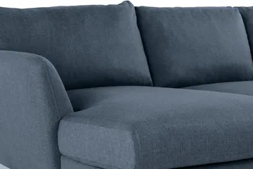 Trend 4-seters Høyrevendt U-formet Sofa med Divan og Sjeselong i Stoff - Blå - Møbler - Sofaer - U-sofa