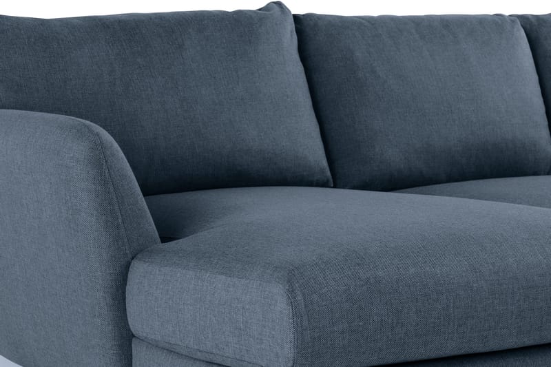 Trend 4-seters Høyrevendt U-formet Sofa med Divan og Sjeselong i Stoff - Blå - Møbler - Sofaer - U-sofa