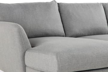 Trend 4-seters Høyrevendt U-formet Sofa med Divan og Sjeselong i Stoff - Grå - Møbler - Sofaer - U-sofa