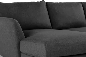 Trend 4-seters Høyrevendt U-formet Sofa med Divan og Sjeselong i Stoff - Svart - Møbler - Sofaer - U-sofa