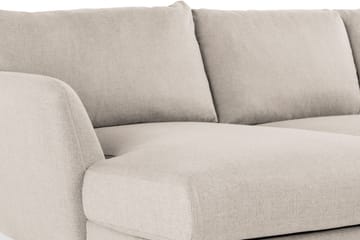 Trend 4-seters Venstrevendt U-formet Sofa med Divan og Sjeselong i Stoff - Beige - Møbler - Sofaer - U-sofa
