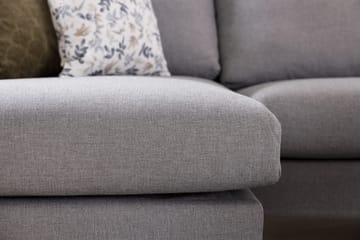 Trend 4-seters Venstrevendt U-formet Sofa med Divan og Sjeselong i Stoff - Grå - Møbler - Sofaer - U-sofa