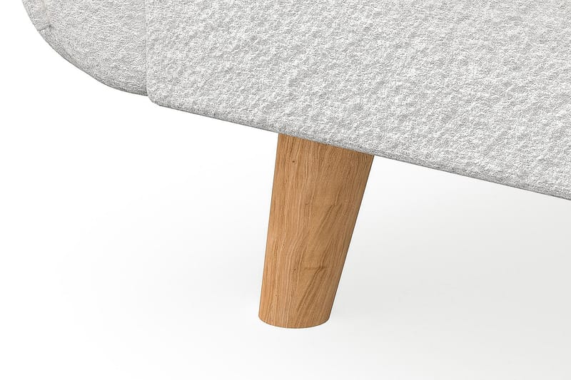 Trend Lyx 4-seters Høyrevendt U-formet Sofa med Divan og Sjeselong i Bouclé - Hvit - Møbler - Sofaer - U-sofa